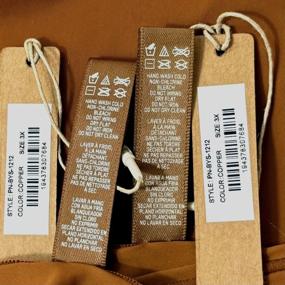 SKIMS‎ Jelly Sheer Boy Short Lot of 2 Copper 3X